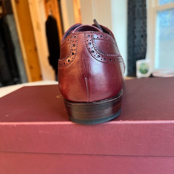 Carmina Men’s Oxford Brogue Shoes – Burgundy (Oxblood) – Handmade. Size 8.5 main image 8